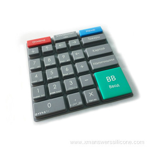 Custom backlit laser etching silicone keypad rubber keyboard